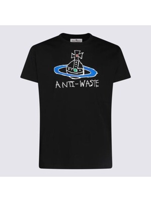 24FW 비비안웨스트우드 반팔 티셔츠 3G010021 J001M N401 Black
