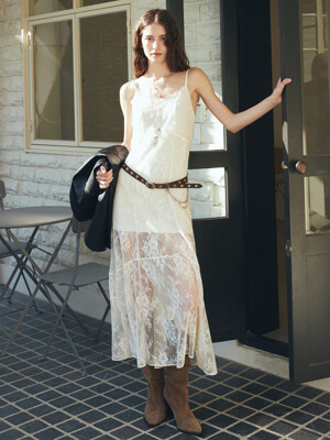 [단독]FLOWER LACE SLIP LONG DRESS_IVORY