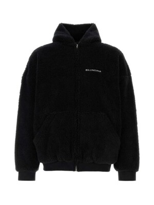 25SS 발렌시아가 후드 티셔츠 768694TRVD91070 BLACK DOM