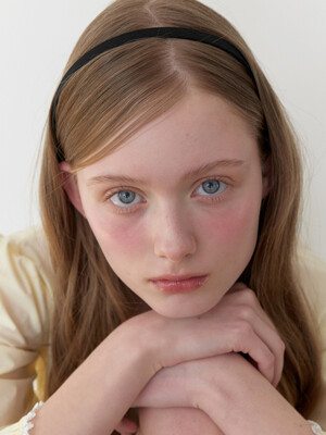 essential ribbon line head band - black