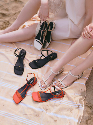 오드 구슬 티 스트랩 샌들 odd marble t-strap sandals_4 colors