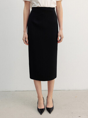 AVIVA H-line long skirt (Modern black)