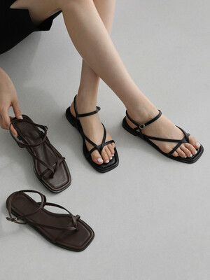 릴리아 스퀘어 쪼리 샌들 (1cm)