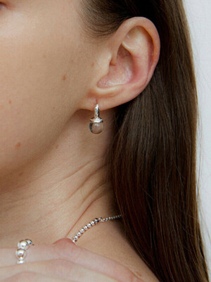 half hoop clear earring