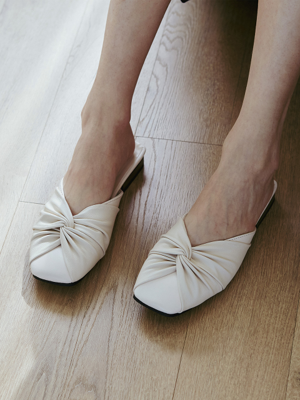 [리퍼브]rfb1018 Twist Knot Mule Sandals - 2 Colors