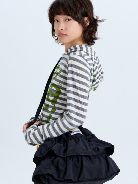 마크니 CANCAN FRILL SHOULDER CROSS BAG BLACK