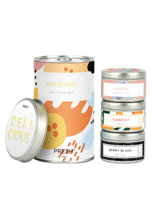 PRESH 캔들 delicious SMALL 3P SET 60g x 3 딜리셔스 세트