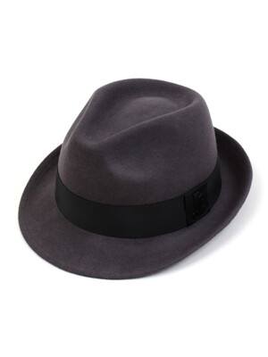 BU Gray Short Wool Fedora 울페도라