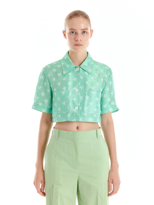 UMBIL Crop Shirt - Light Green