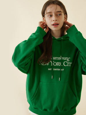 Classic Logo Needlework Hoodie_Green