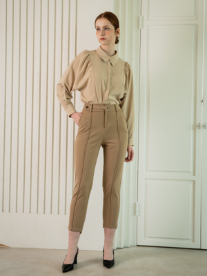 WED Belted straight trousers_3color