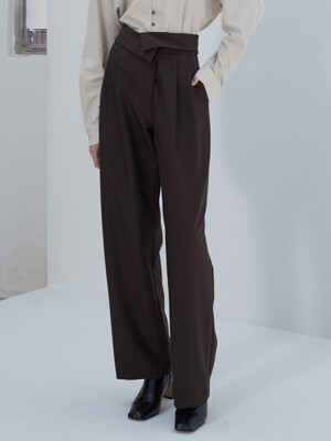 amr1475 fold pants (brown)