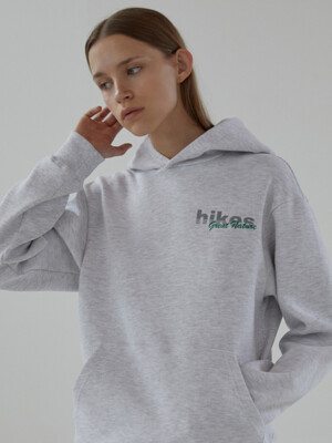 HIKES Mini Logo HOODIE_Melange Grey