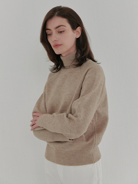 니트 - 카미노 (camino) - CASHMERE TURTLENECK KNIT BEIGE