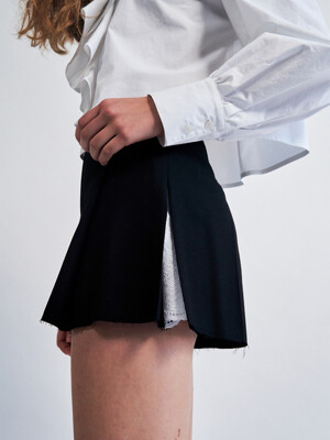 23SS Side Lace Detail Short Pants_BLACK