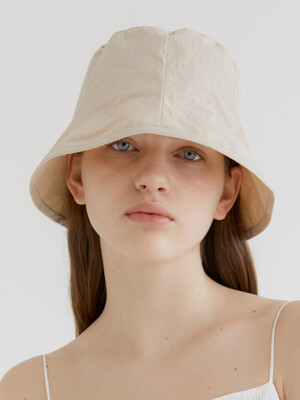 nylon rustle bucket hat (C004_beige)