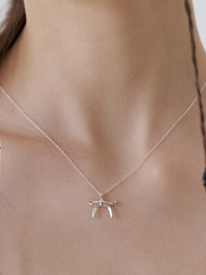 Romance Mini Ribbon Necklace (2color)