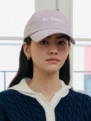 Y RIBBON BALL CAP_LIGHT PURPLE
