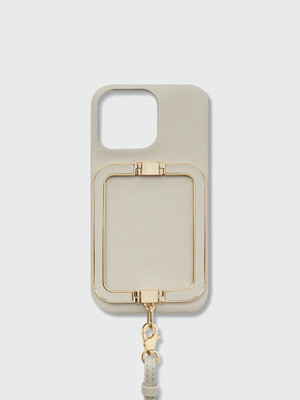 Phone Case with Leather Strap Cream Ivory