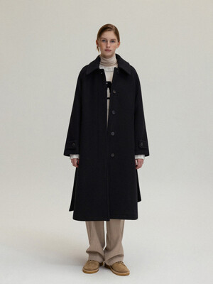 Hidden long coat (black)