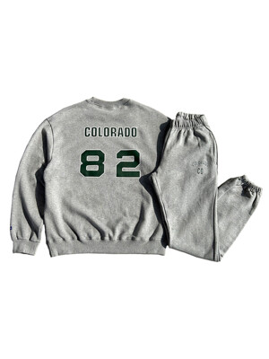 [SET] COLORADO SWEATS SET UP (MELANGE GREY)