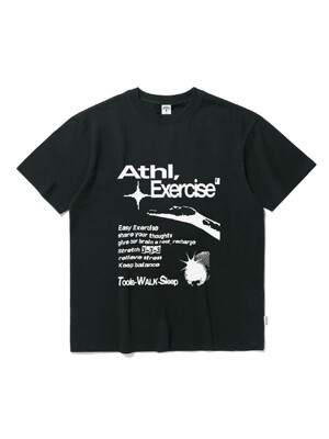 ATHL. EXERCISE HAND ARCHIVE T-SHIRT_BLACK