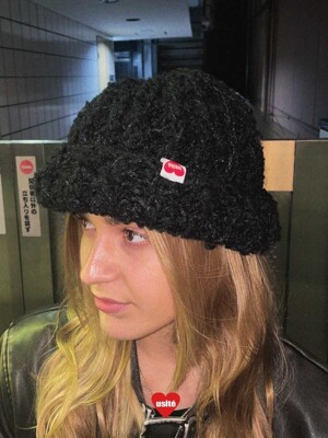 HANDMADE LUV Wool Hat (BK,WH)