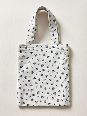 Flower Corduroy Mini Eco Bag_Blue