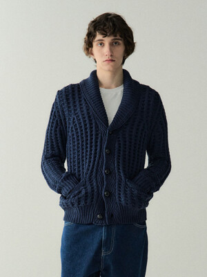 Shawl Collar Cardigan_Navy