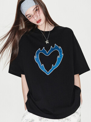 BN Heart Applique T-shirt [Black]