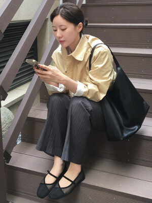 [고민영PICK]Rowie mary jane shoes Mesh Black