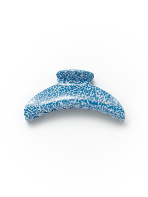 Crescent hair claw clip_Greek blue
