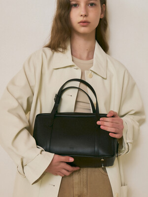 Soft box tote bag Black