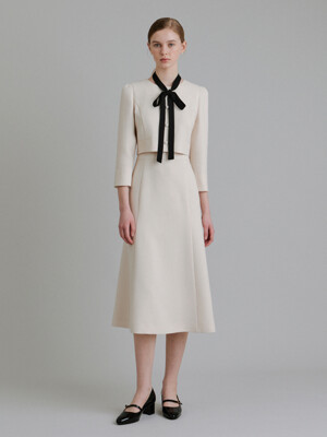 MERRY TIE DRESS_CREAM