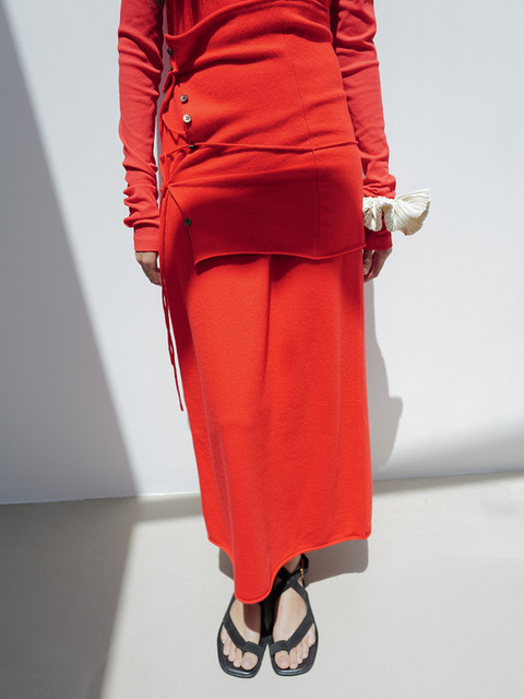 르917][단독]CLAIRE STRAIGHT TWILL SKIRT [WHITE]