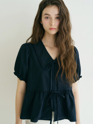 [단독] G Ribbon Collar Blouse_2colors