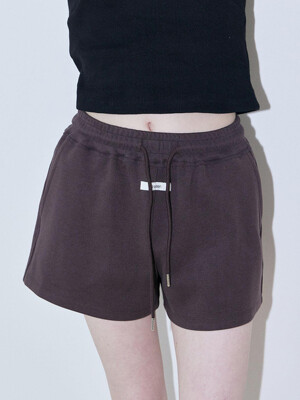 Banding Sweat Short_Brown