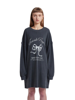 [리퍼브] Printed Long Sleeve T-Shirt_Grey