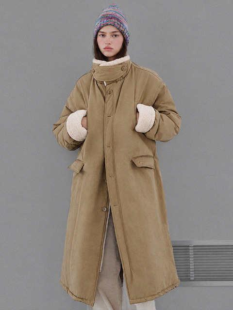 슬로우롤리 Fur collar long padding_2 Colors