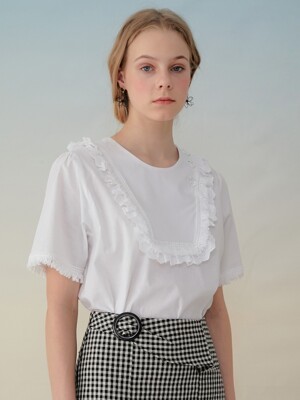 monts934 lace tassel blouse (white)