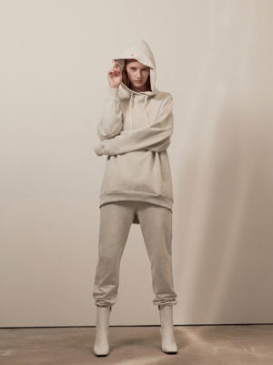 Melange hoody 004 Lightgray