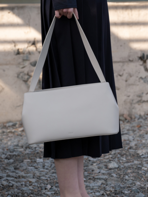 Aline half shoulder bag Ivory