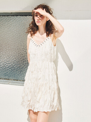 LACE SLIP MINI DRESS_IVORY