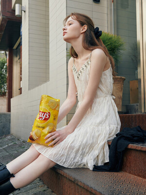LACE SLIP MINI DRESS_IVORY