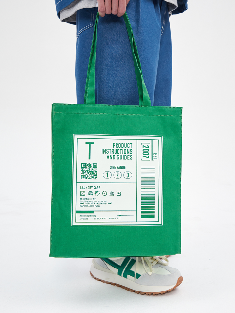 에코/캔버스백 - 티리버럴 (T-liberal) - ESSENTIAL T-PRINT CANVAS BAG (GREEN) ZACS3-UBS010_370