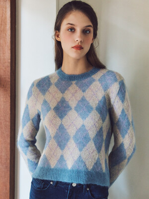 Argyle Mohair knit
