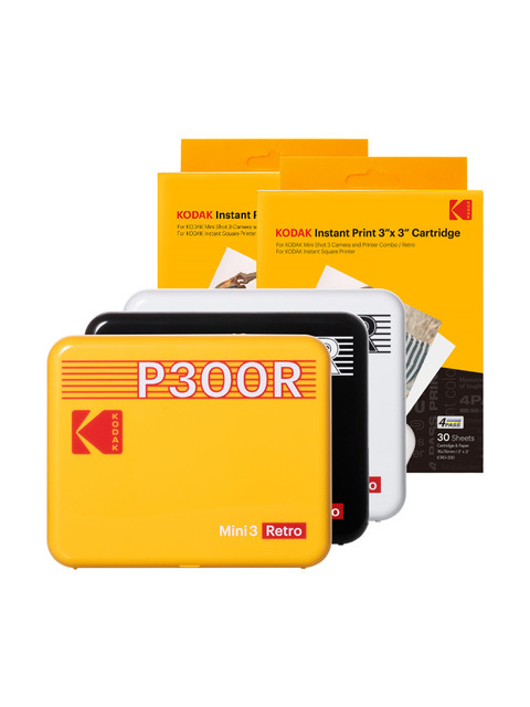 디지털기기 - 코닥 (KODAK) - [코닥] 미니 3 레트로 휴대용 포토프린터 + 카트리지 60매 번들 P300R