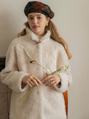 BABY BEAR wool coat_WHITE