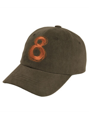 8 logo ball cap - Olive Brown