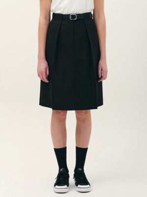 two-tuck skirt_black